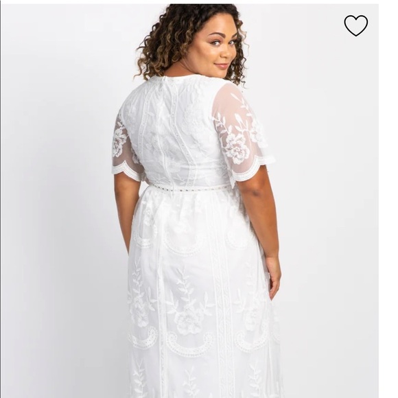 𝅺PinkBlush lace overlay maxi dress NWT - Picture 12 of 12